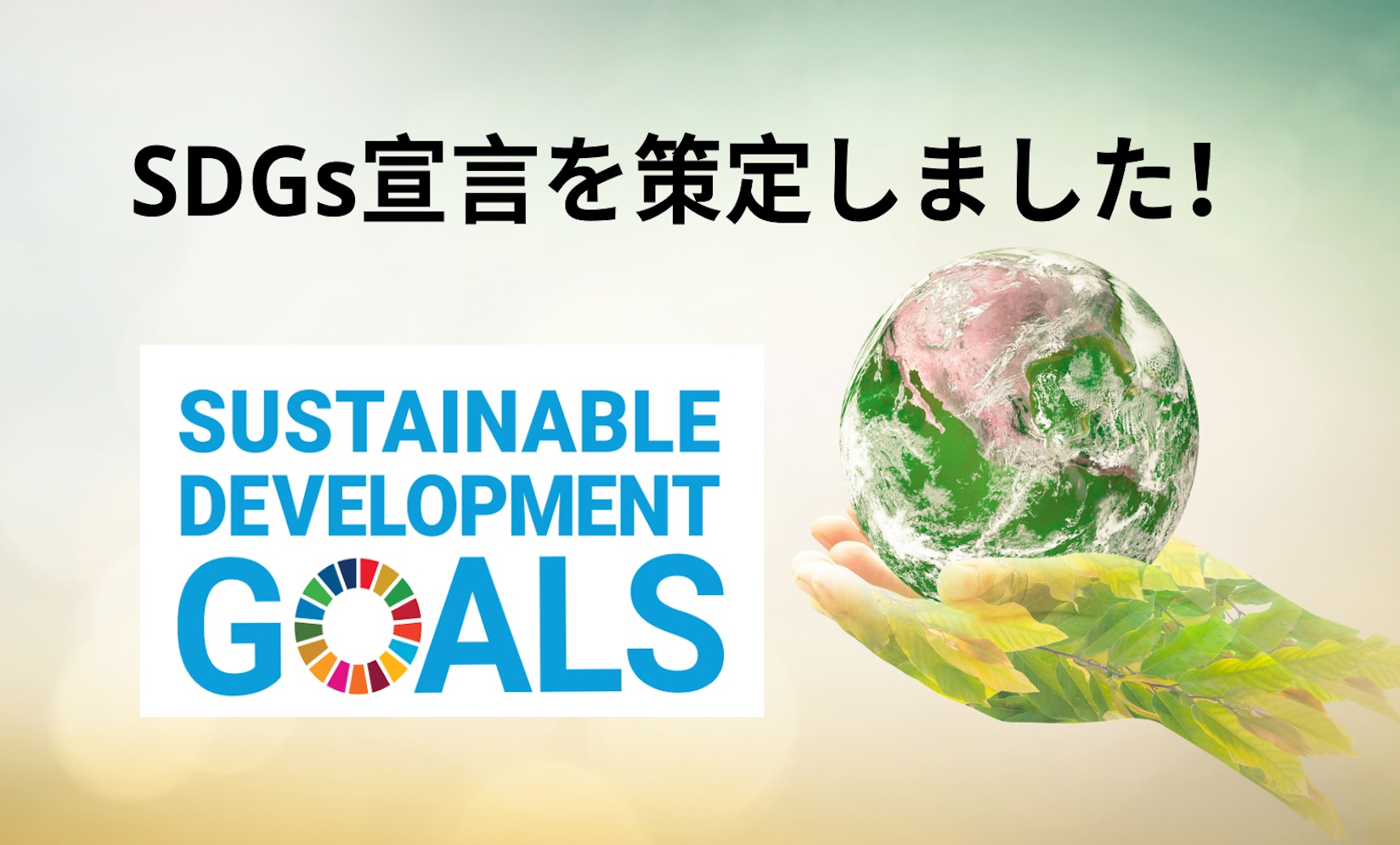 SDGs（持続可能な開発目標）宣言を策定しました！